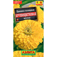 Цинния Крупноцветковая жёлтая