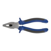07FI8261 Плоскогубцы комбинированные Один двухцветные обрезиненные ручки, полированная сталь 180 мм