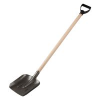 07FI6731 Лопата совковая, рельсовая сталь, с деревянным черенком  235х350х1420 мм