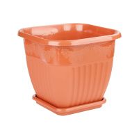 04Го8615 Горшок цв. Лозанна 8л квадратный (коричневый)