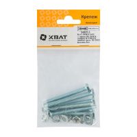 FI017801 Комплект Болт DIN933 6х60,  с гайкой М6 DIN934, шайбой М 6 DIN125, шайбой пруж. М6 DIN127(6)