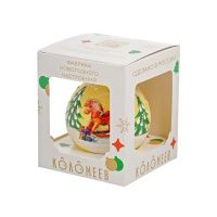 05031384 Елочный шар Лошадка качалка, 8 см, стекло