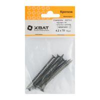 FI017672 Саморезы черные по гипроку к дереву 4,2 х 70 (фасовка 10 шт)