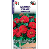 Цинния Кураж Красный
