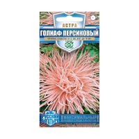 Га019906 Астра Голиаф персиковый, однолетняя (игольчатая) 0,3 г серия Русский богатырь Н18