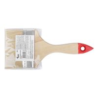 07FI6764 Кисть флейцевая Оптима, натур. cветлая щетина, деревянная ручка  4 (100 мм)