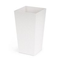 ГоГо4717 Кашпо напольное Ротанг (325х325х610 мм) (белый) (5)