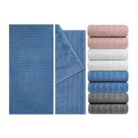 1617 Полотенце махровое гладкокрашеное жаккардовое, 100% хлопок, рис. Пифагор J-330, размер 50х90 см