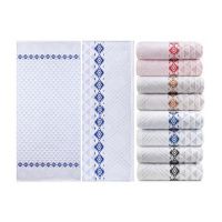 1565 Полотенце гладкокрашеное жаккардовое  махровое, 100% хлопок рис. Канкун J-299, , размер 50 х 90 см,