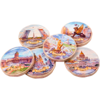 Крышка Твист-офф III-82 Москвичка (сувенирная коробочка 10шт.) Санкт-Петербург (1х10х36) 2024г