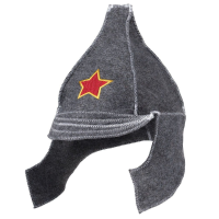 Шапка модельная Буденовка,темная, БАННАЯ ЛИНИЯ