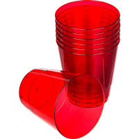 05017486 Стакан одноразовый 200 мл, диз. Кристалл, красн., ПС