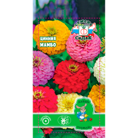Цинния Мамбо (георгиновидная, смесь цветов)