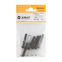 FI017791 Дюбель-гвоздь полипропиленовый 6х40  (фасовка 6 шт.)