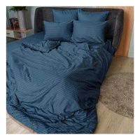 156218 КПБ Евро Monocolor 4 нав. м251.30.21кSM рис.6154 серо-синий