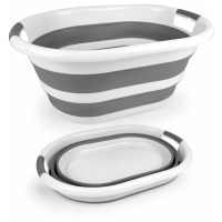 07М-7650 Таз силиконовый складной ОВАЛЬНЫЙ (большой)