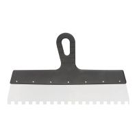 07FI7461 Шпатель фасадный нержавеющий зубчатый 350 мм - зуб 10 мм