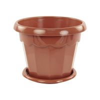 04Го1857 Горшок для цветов с поддоном Гармония 1,5 л (корич.)