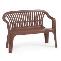 02048651 Скамейка со спинкой Престиж (115х60х81) (тем.коричневый)