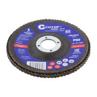 07FI9107 Круг лепестковый торцевой Cutop Profi (80 лепестков) 125 х 22,2 мм, Р60