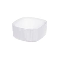 04Го1931 Кашпо СТРИП 200х200мм 1,6л со вставкой  Белый