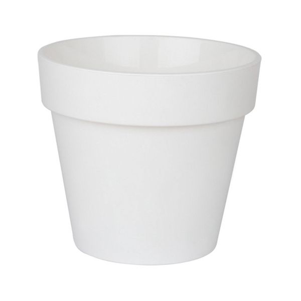ПР25-10 Протея 6 л, Белый пласт. горш. с вкладкой d23,5 h22.5 (7)