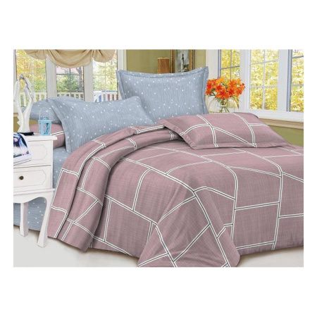 2137 КПБ Satin collection 1,5 сп., микросатин, простыня 145 х 215 см,и пододеяльник 143х215 см., наволо