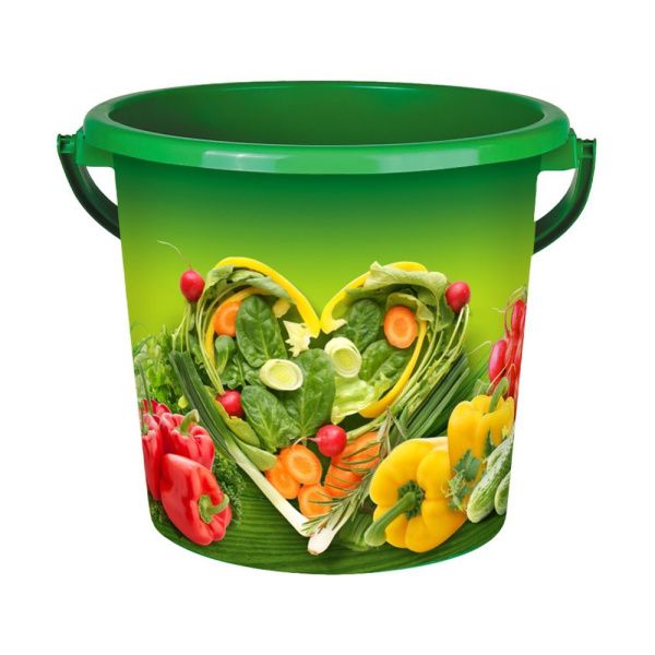 ГоВМ8319 Ведро пластиковое 10л. Зелёная грядка (Арт. ВР-5967)