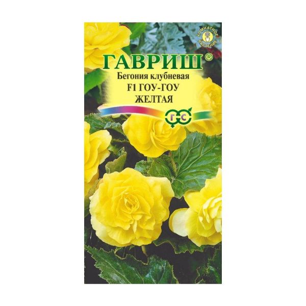 Га031319Бегония Гоу-гоу желтая F1 клубневая гранул. 4 шт.пробирка