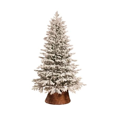 05021337 Елка новогодняя напольная, 150 см, Уральская, ель, хвоя литая, снег, подставка пластик, ЕУРАЛЗ 15, Е