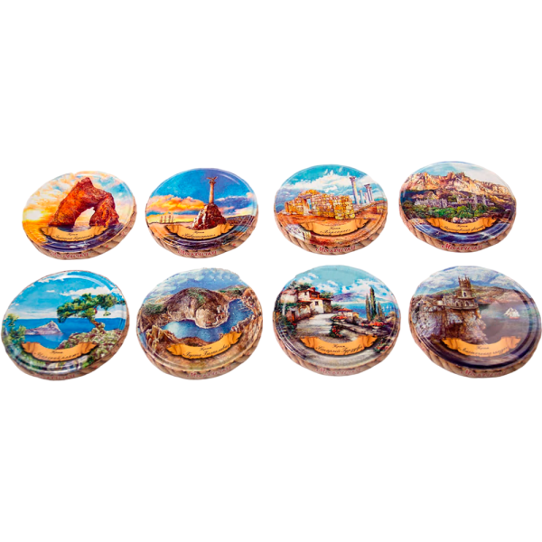 Крышка Твист-офф III-82 Москвичка (сувенирная коробочка 10шт.) Наш Крым (1х10х36) 2021г