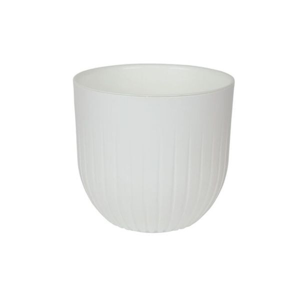 А13-10 АЛЬФА  БЕЛЫЙ пласт.горш.  с вкладкой, д. 13 н.12,5 1,4 л. (15)