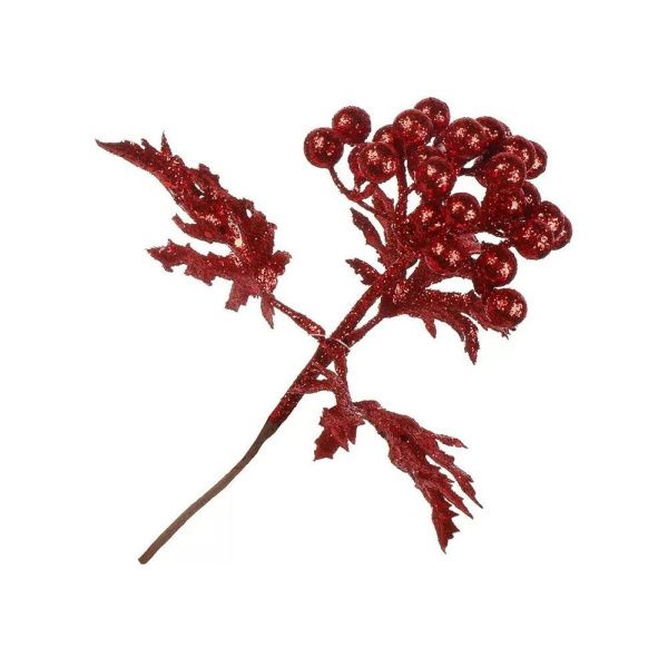 05051325 Ветвь декоративная 22х17 см, красная