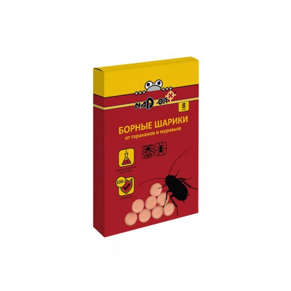 01НА9565 Борные шарики от тараканов и муравьев 8 шт Nadzor (35)