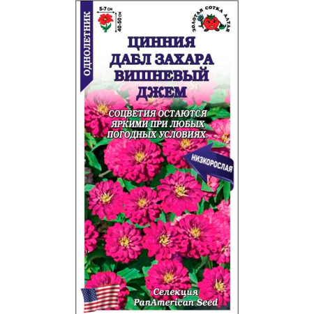 Цинния Дабл Захара Вишневый Джем