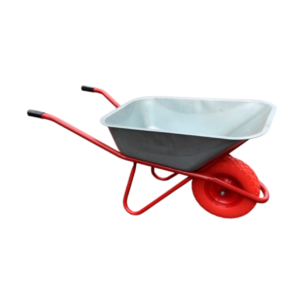 01048247 Тачка строительная оц. Профи 1-но колес., колесо полиуретан. цветное, 120 л, 250 кг, кузов 0,8 м