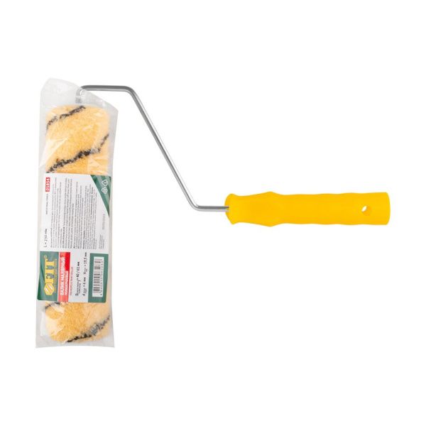 07FI7437 Валик полиакриловый, бежевый с черной полоской, диам. 40-61 мм  ворс 10,4 мм, 230 мм