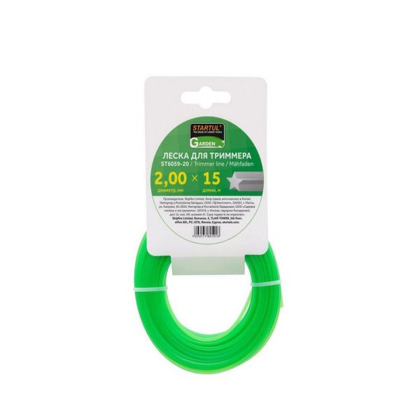 01Фи5562 Леска ф 2.0 мм х 15 м звездочка STARTUL GARDEN, арт.ST6059-20
