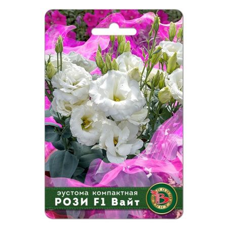 02Би3258 Эустома (лизиантус) компактная махровая Рози F1 Вайт NDS