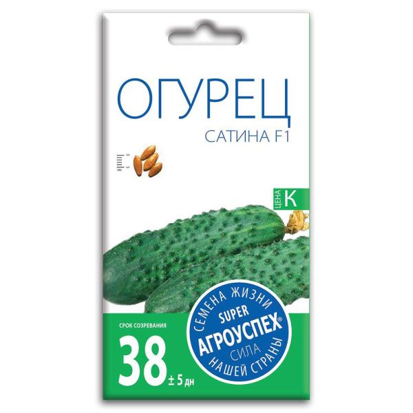02Аг5765 Огурец Сатина F1, семена Агроуспех 7шт (400)