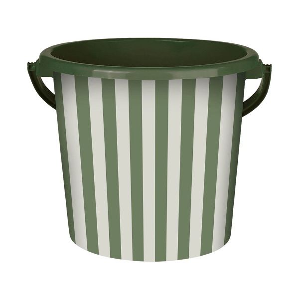 ГоВМ8321 Ведро пластиковое 10л. Сиеста Цв. Полоска тёплая хвоя (Арт. ВР-1949)