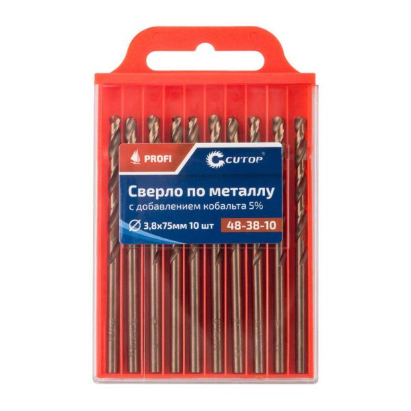 07FI6993 Сверло по металлу Cutop Profi с кобальтом 5%, 3,8 x 75 мм (10 шт)