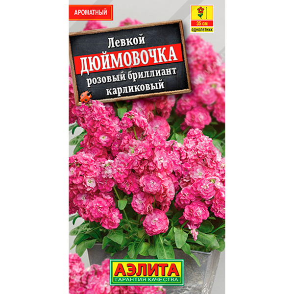 Левкой седой Дюймовочка розовый бриллиант карликовый 0,1г