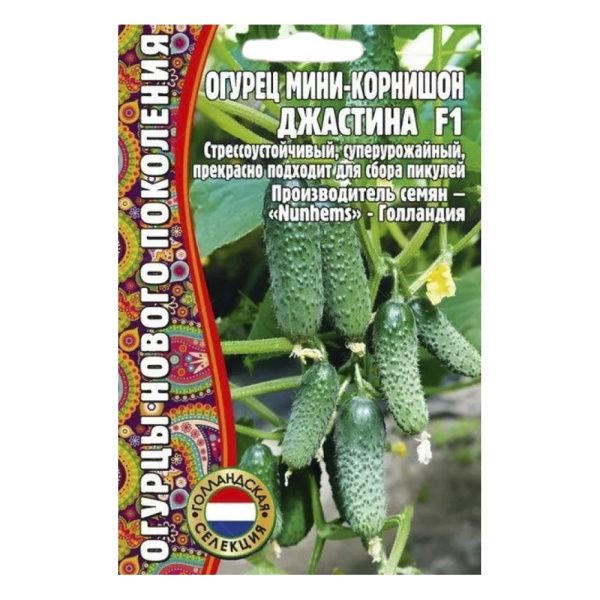 02Гр3022 Огурец Джастина F1 мини-корнишон 6шт. Голландия NDS