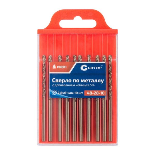 07FI6984 Сверло по металлу Cutop Profi с кобальтом 5%, 2,8 x 61 мм (10 шт)