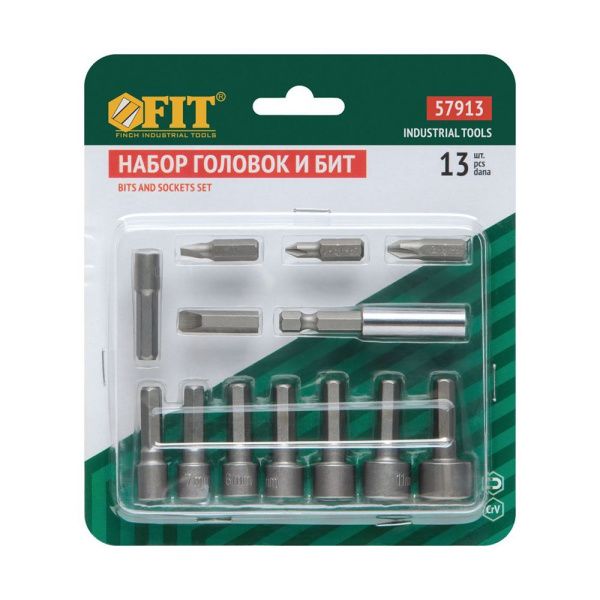 07FI9103 Набор бит и головок 13 шт.