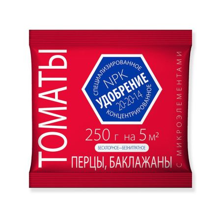 01Ро5720 Удобрение для Томатов, Перцев, Баклажан с микроэлементами 0,25кг (30) минеральное Агроуспех