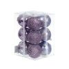05031398 Елочный шар 12 шт, лавандовый, 8 см, пластик