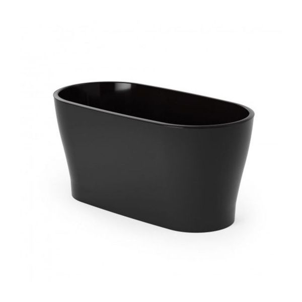 04Го1880 Горшок цветочный Лея 4л овальный двойной (с автополивом) (графитовый)