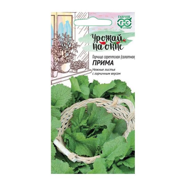 Га014297 Горчица листовая Прима 1 г серия Урожай на окне